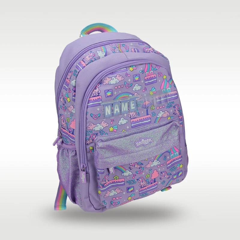 Australia Smiggle original hot-selling children's school bag high quality cute purple unicorn girl bag 3-6 years old 14 inches