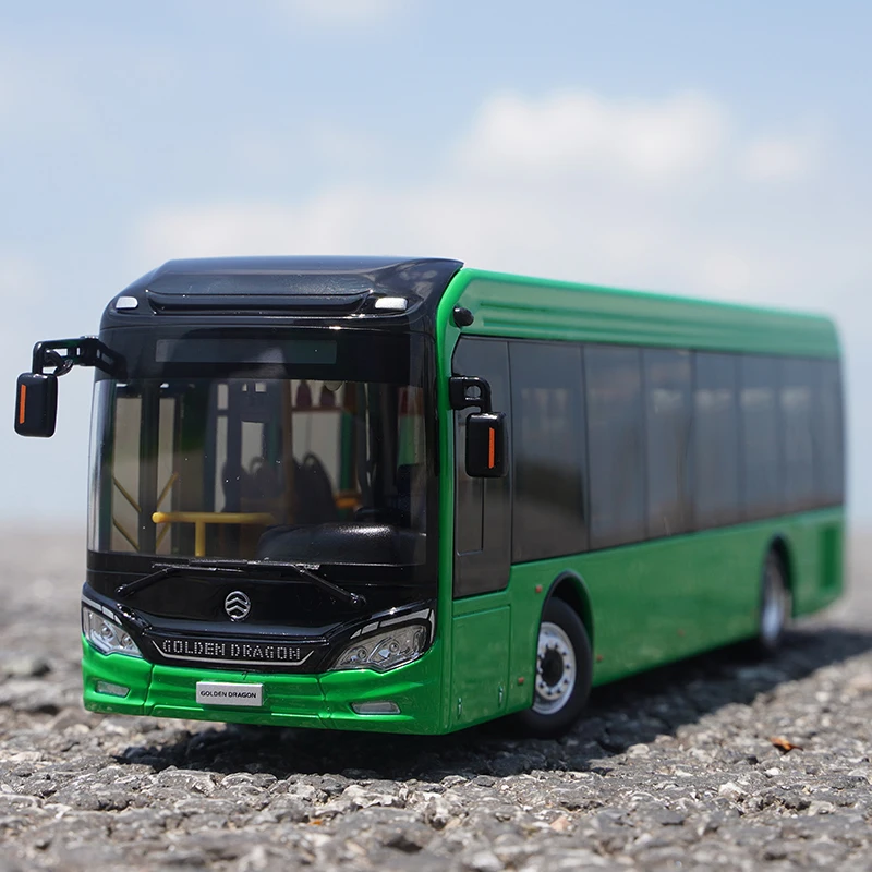 

1:42 Оригинальный золотой дорожный автобус NAV2, новый энергетический автобус, модель автомобиля из сплава, коллекция подарков