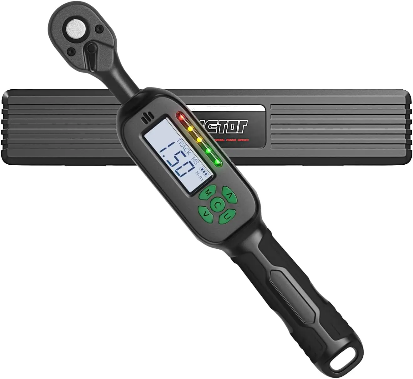 

Digital Torque Wrench - 1/4-Inch Drive with Buzzer & LED, High Precision for Bike Repairs, 13.2-265.5in.lb Range