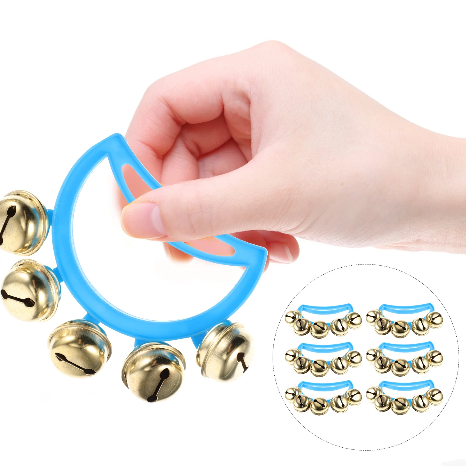 6pcs Kids Handbell Handheld Bell For Baby Music Training Clear Ringing Sound Kids Percussion Instrument Portable Party Music