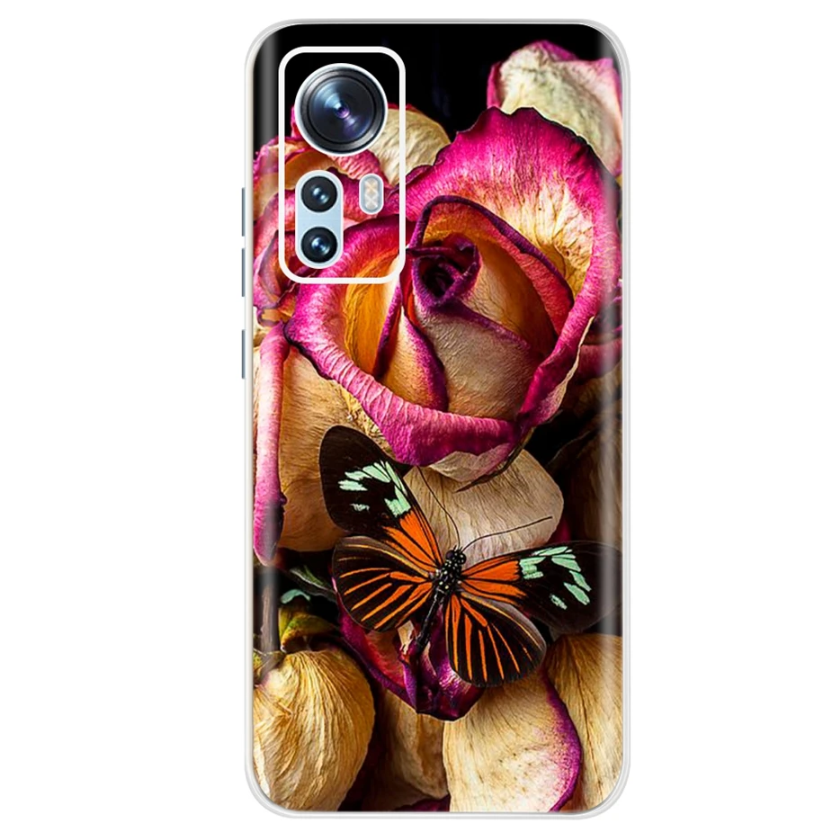 For Xiaomi Mi 12 Lite Case Cute Painted Cover 6.55\'\' Soft Silicone TPU Fundad Phone Case For Xiaomi 12 Lite Mi12 Lite Back Cover