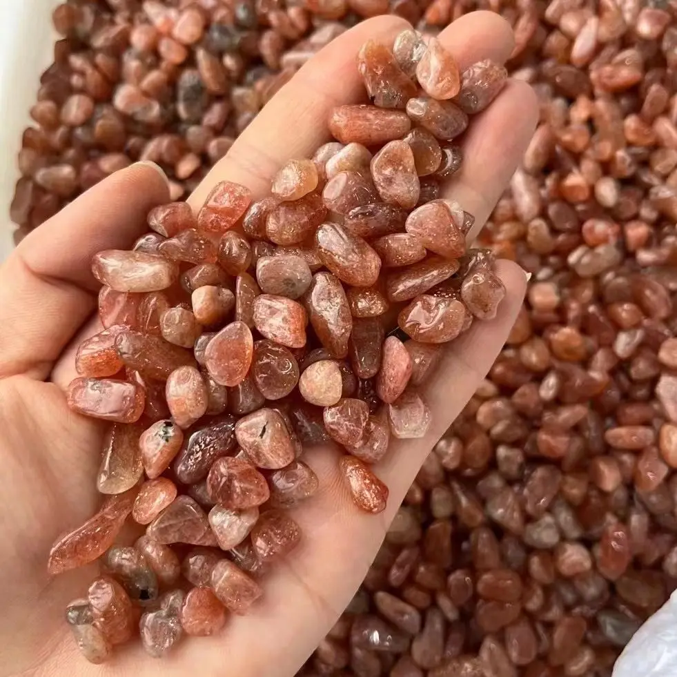 

1.5kg Natural Sunstone Bulk Tumbled Stones Gravel Specimen Gold Strawberry Healing Crystals Gemstone Natural Stones and Minerals