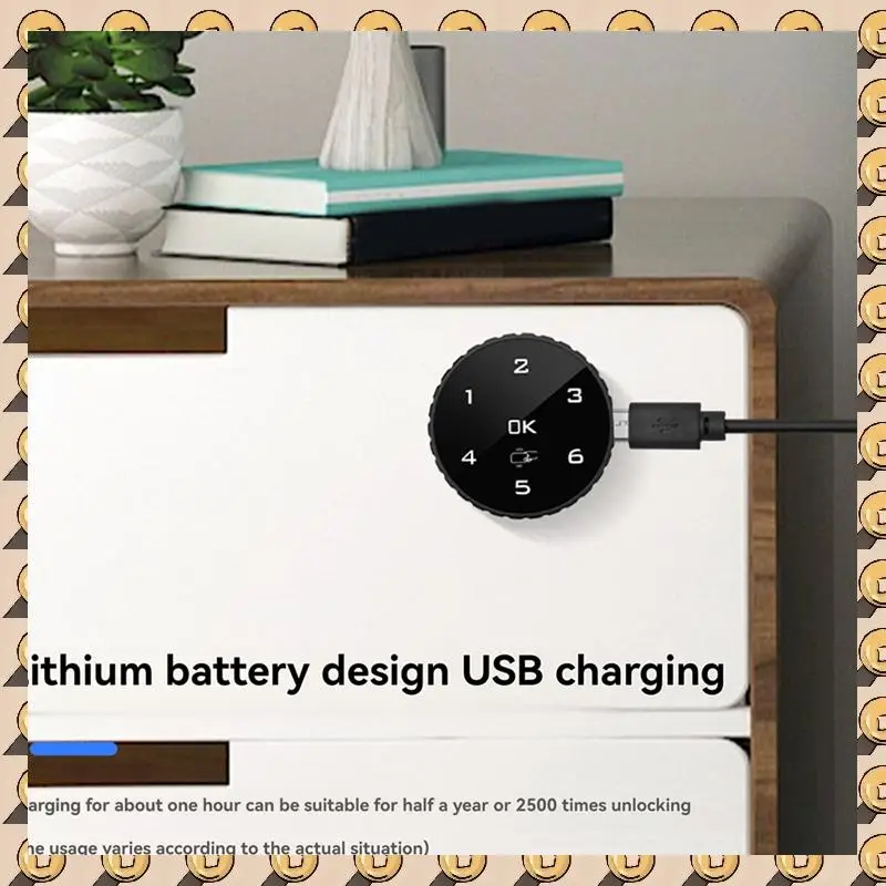 Smart Touch  Password Code Lock Digital Cabinet Lock Electronic Coded Lock   Cabinet Drawer Lock Built-In Lithium Battery B