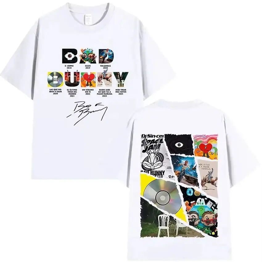 Camiseta de Moda Y2K, Top Rapper, Bad Bunny Tour 2025, Mercancía del Álbum, Camisetas Debi Tirar Mas Fotos DTMF, Camiseta de Algodón con Estampado Gráfico, Unisex