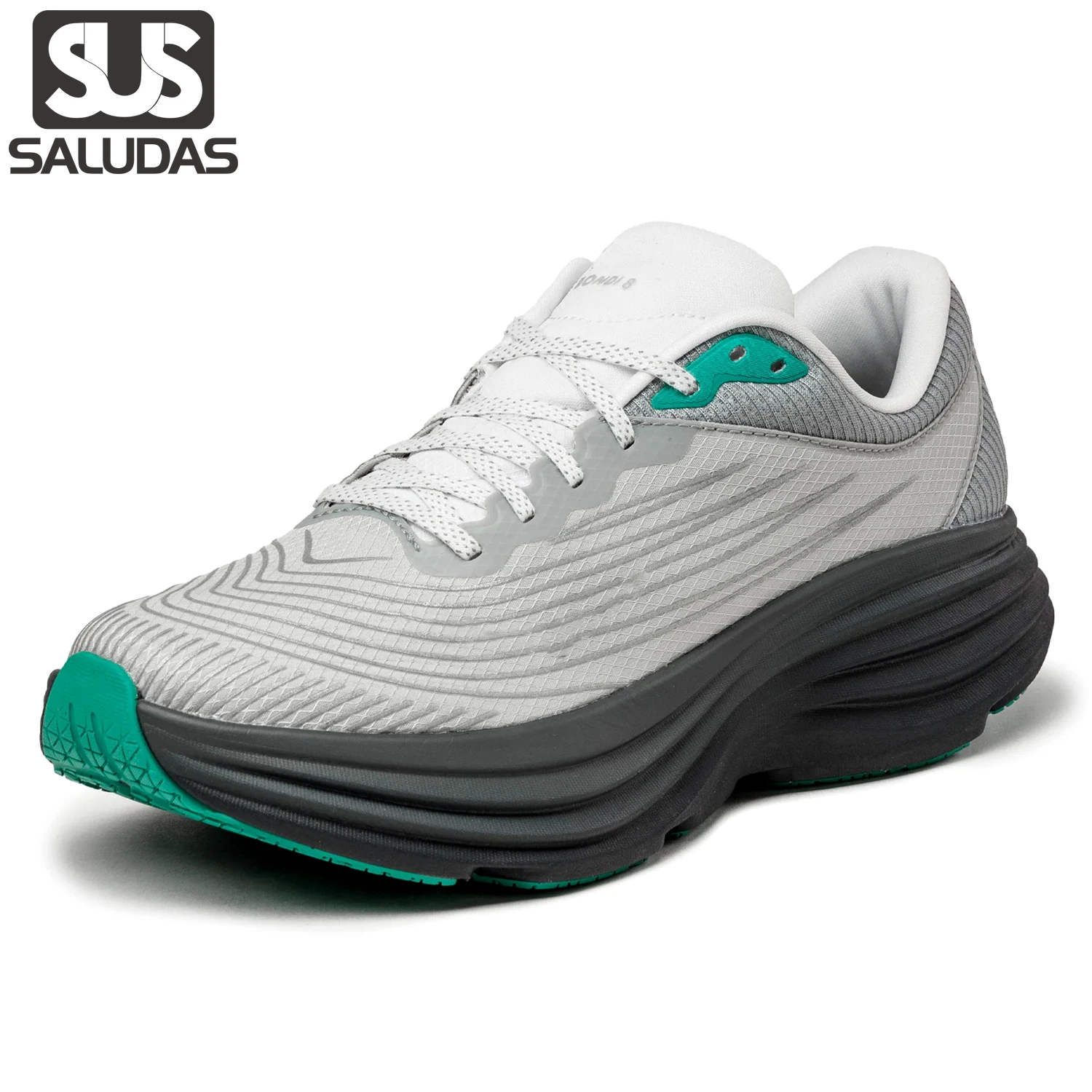 SALUDAS Original Road Running Shoes Men and Women Casual Jogging Shoes Thick-Soled Cushioning Elastic Marathon Running Sneakers