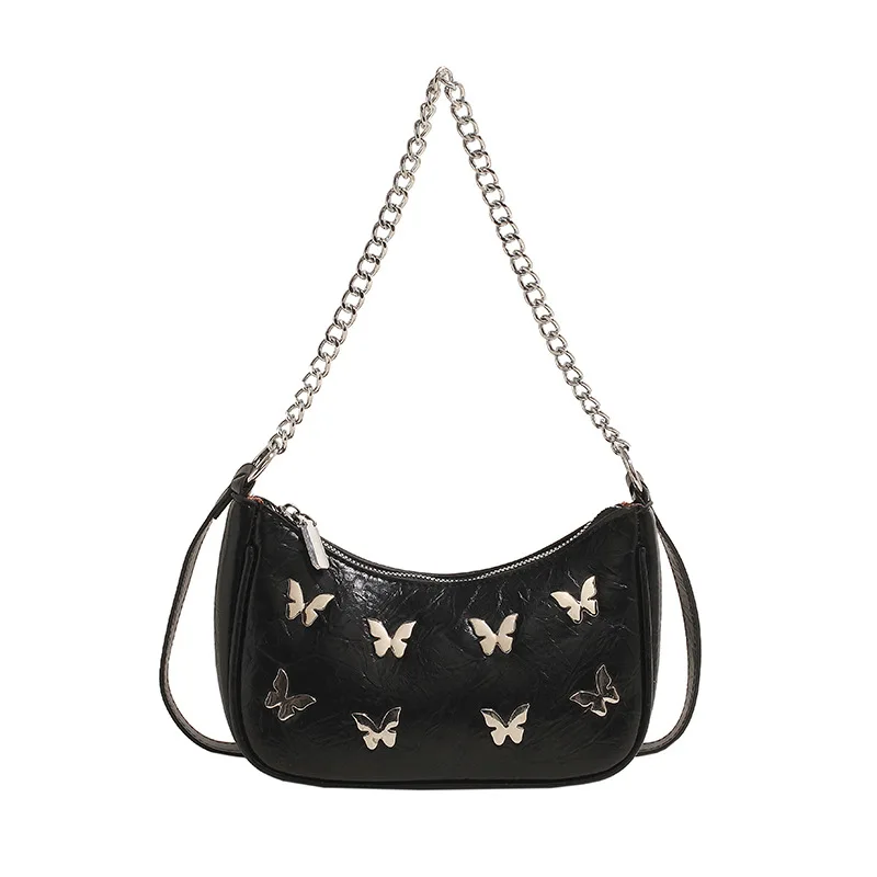 

Minority Bow Decorated Underarm Bag Women's 2024 New Chain Spice Girl Handbag With High-grade Shoulder Messenger Bag