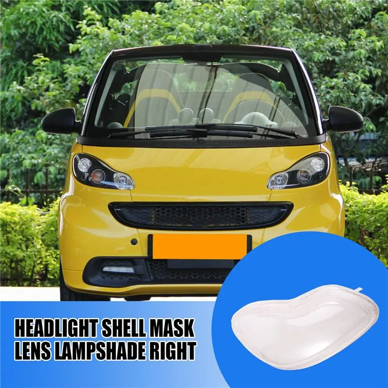 AEF2-For Mercedes-Benz Smart Fortwo W451 2009 - 2015 Car Headlight Shell Transparent Mask Lens Lampshade view 6