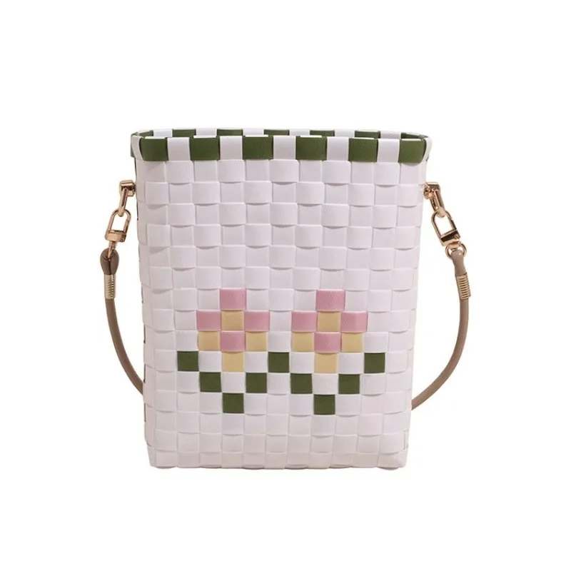 

Женская сумка-тоут ручной работы 2025, сумка для покупок с цветочным узором, тканый стиль, портативный, модный, уникальный, обязательный бестселлер