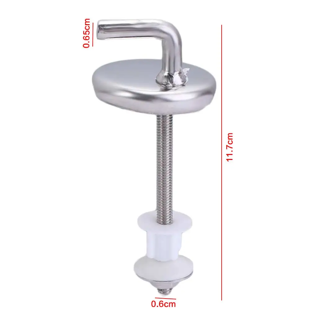 Stainless Steel Toilet Seat Hinge Universal Design Heavy Duty Toilet Lid Hinges Replacement Parts No Noise with Mounting Washer