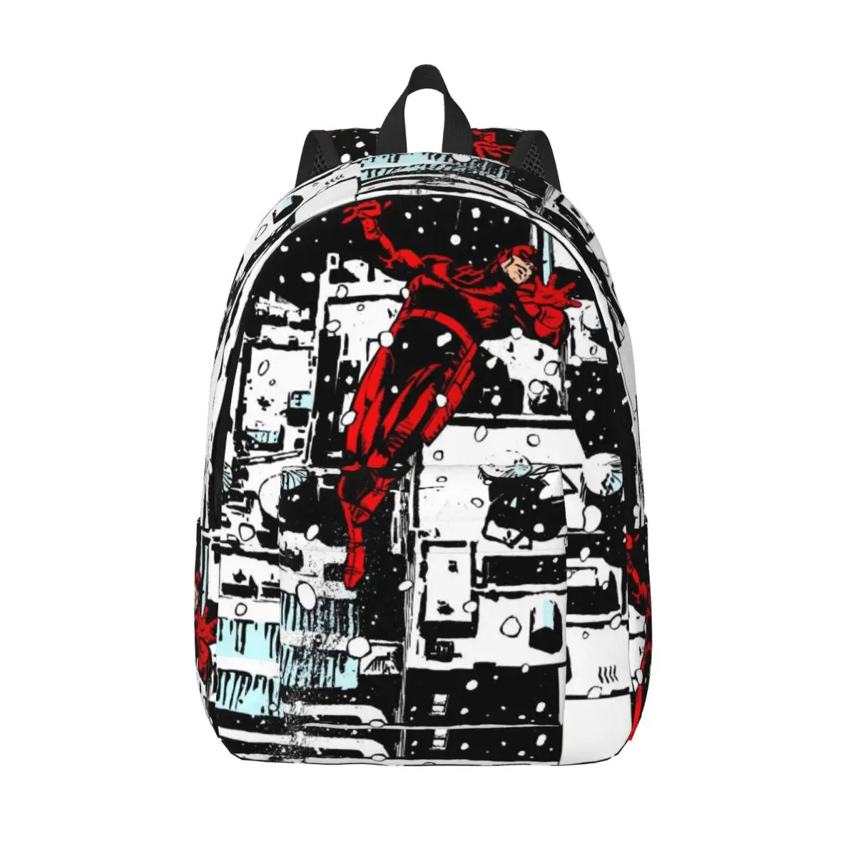 Custom 3D Print Daredevil Poster Canvas Backpack for Girls Boys School College Travel Bags Women Men Bookbag Fits 15 Inch Laptop