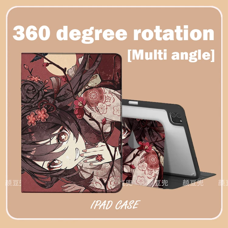 

Hutao Anime Genshin Impact Case For iPad 10.2 8th Air 4 5 6 Mini 5 6 7 Case Luxury Silicone For iPad Air 4 iPad 10 Pro 11 13