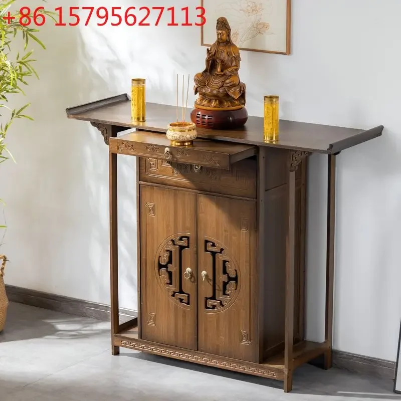 Offering table incense case Household Buddhist platform Buddhist shrine Shrine offering table Solid wood tribute table