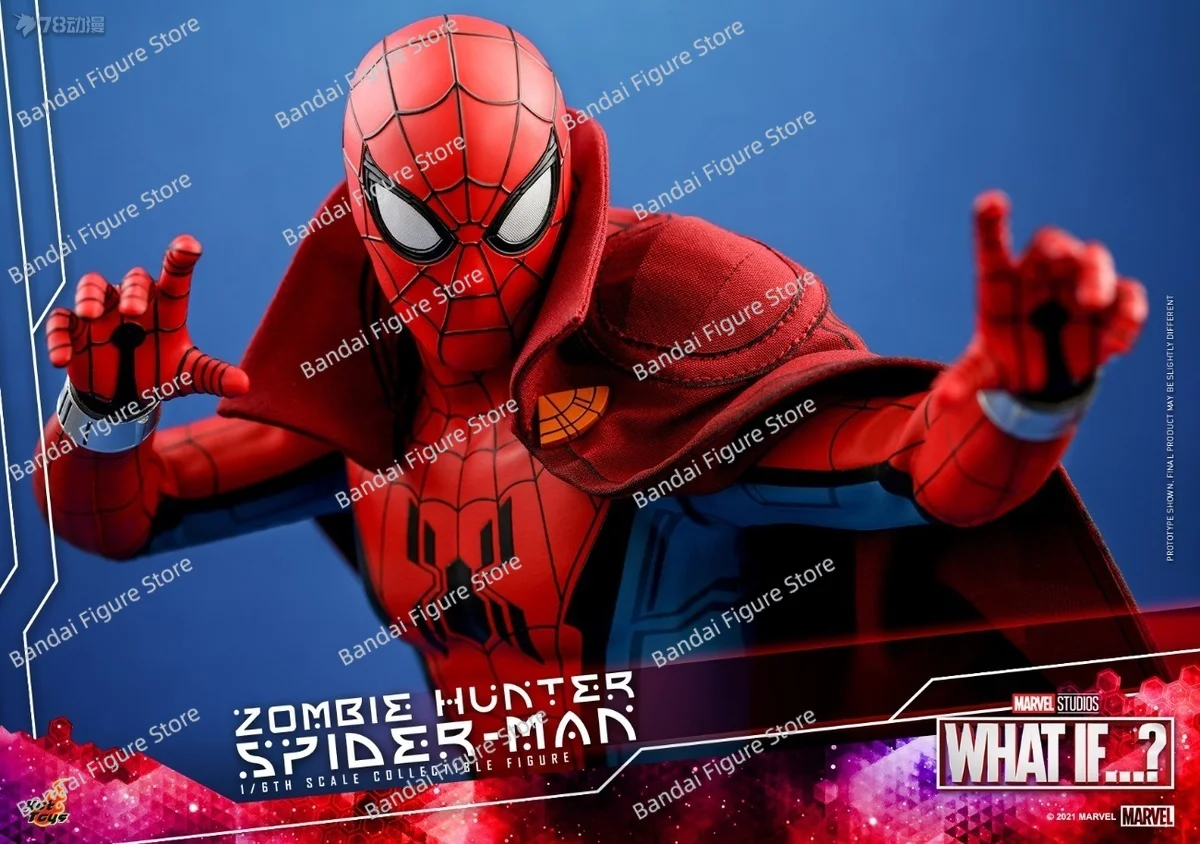 ฟิกเกอร์แอ็คชั่น HOTTOYS HT TMS058 1/6 นักล่าซอมบี้ สไปเดอร์แมน ถ้าอย่างนั้นแล้วมันจะเป็นอย่างไร? ฟิกเกอร์ด็อกเตอร์สไปเดอร์แมนจากซีรีส์การ์ตูนขนาด 12 นิ้ว