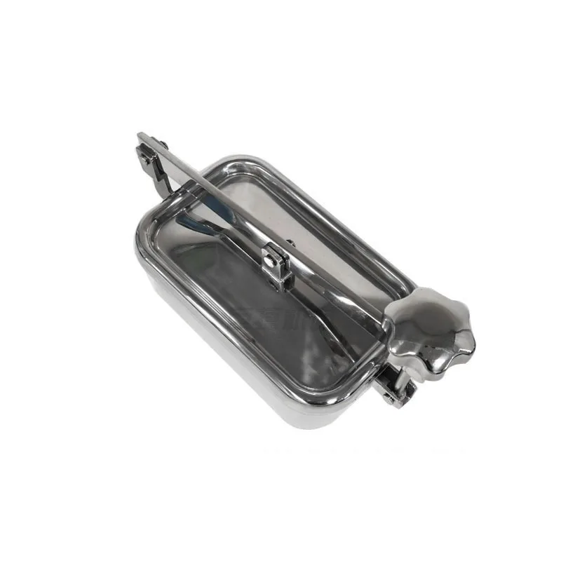 Stainless Steel Square Hand Hole Manhole Door Feeding Port Sanitary Grade Hole Cover Normal Pressure Manhole Rectangular