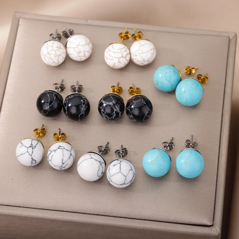 Pendient De Trella De Lapislázuli De 12mm, Piedra Natural, Amatistas, ópalo, Piedra De Ojo De Tigre, Pendient De Sodalita Azul Para Mujer, Joyería De Fita - AliExprs 36