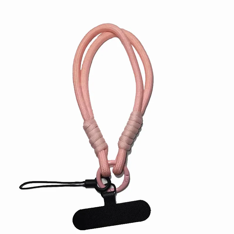 الإبداعية الهاتف الحبل لطيف المنسوجة شريط للرسغ متعدد الوظائف الأمن معصمه سماعة مكافحة خسر حبل قصير سلسلة المفاتيح المحمولة