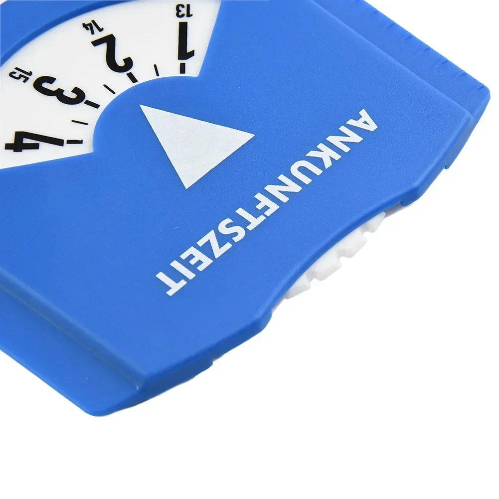 Picture 5: Car Parking Disc Timer  Clock Arrival Time Display Blue ABS Parking Portable Car Parking Time Sign Timer Clock