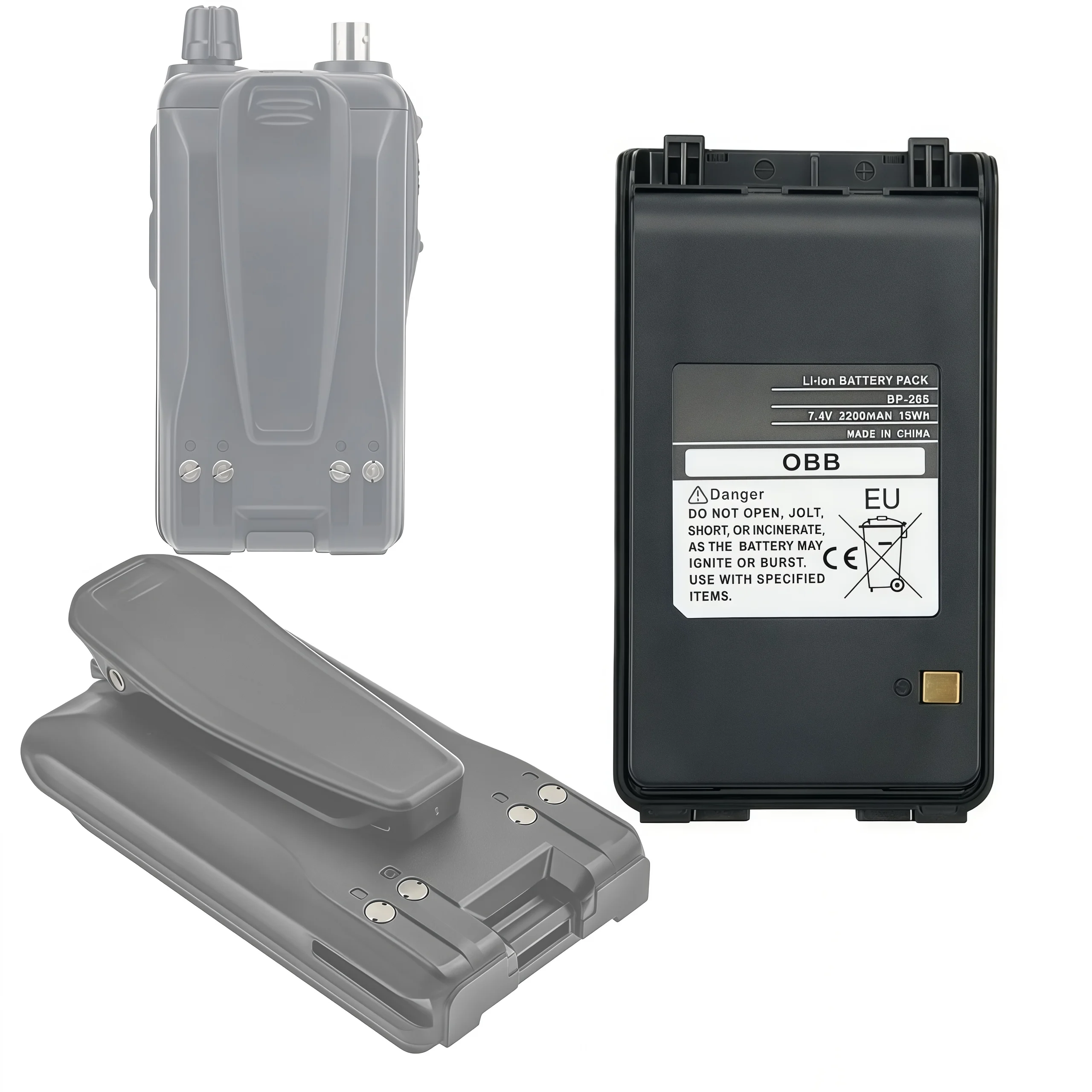 BP-265 Li-ion Battery For ICOM IC-T70A IC-T70E IC-V80 IC-V86 IC-F3001 IC-F4001 IC-F3003 IC-F4003  IC-F4008 Two Way Radios