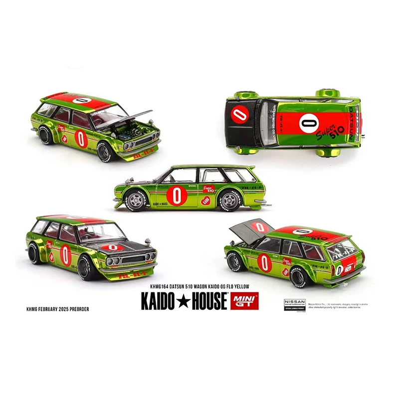 PreSale KHMG 1:64 Skyline GTR R34 Carbon 510 Wagon 240Z Silverado BMW M3 E30 NSX Silverado KAIDO V2 Diecast Car Model Toys