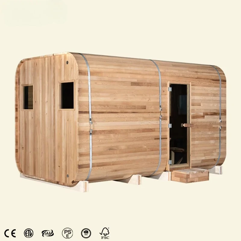 China Supply Outdoor Cube Sauna Kit for Large 8 Person Sauna Outdoor Steam Room