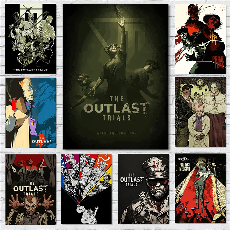 Horror Game The Outlast Trials Poster Classic Games Prints Canvas Painting The Outlast Wall Art Pictures Home Room Game Decor