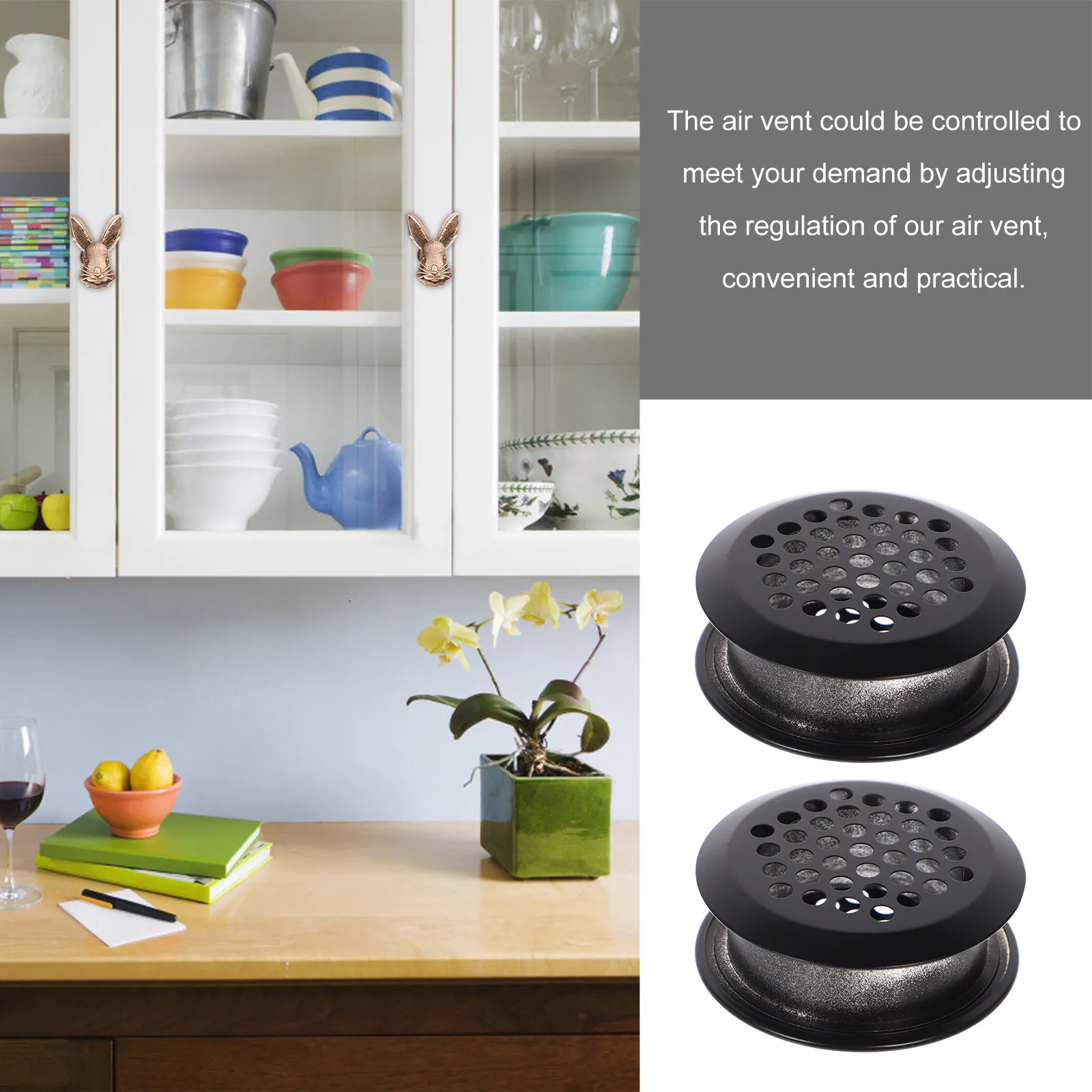 8pcs Stainless Steel Round Cabinet Ventilation Mesh for Kitchen, Wardrobe, Office, Meeting Room & Music Hall
