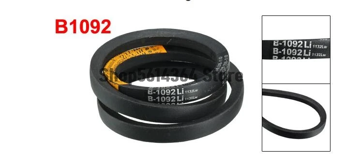 Correa de transmisión de goma B1092, Correa en V de 17mm de ancho x 11mm de grosor