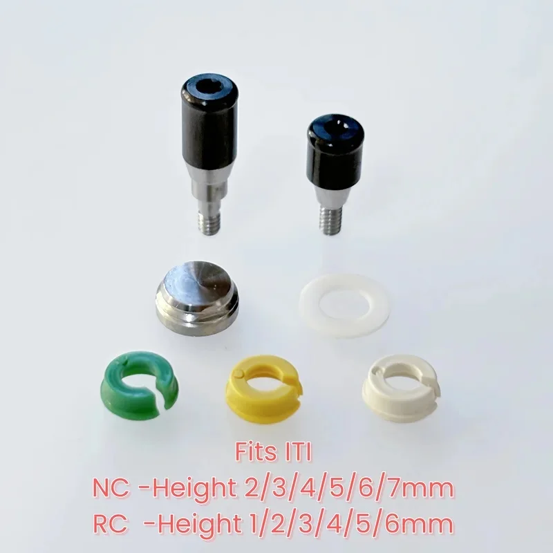 Dental Novaloc Type Peek Retention Caps Straight Abutment ADLC Fit ITI Implant Mount & Demount Inserts