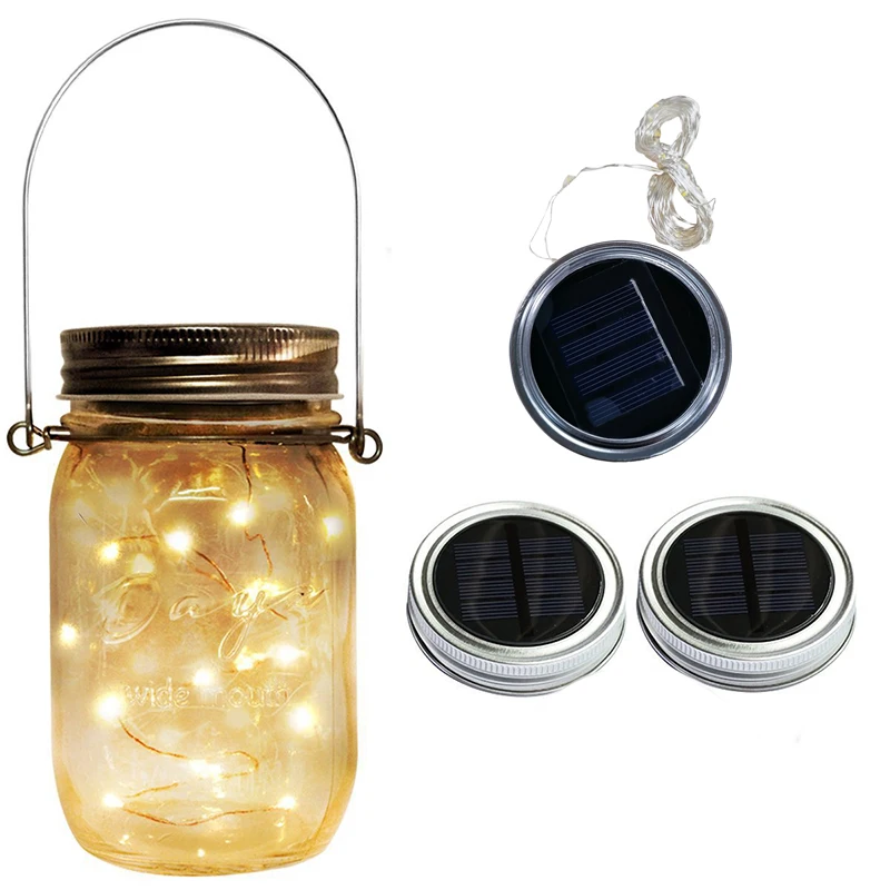 Solar Decorative Light Lid Outdoor Waterproof Light Control Solar Power Glass Decorative Fairy Light Accessories Solar Lamp Bead