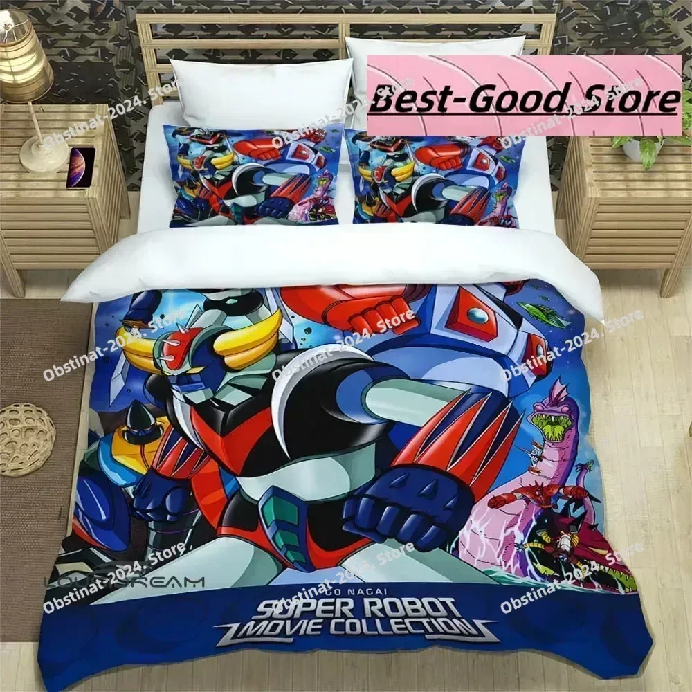 UFO ROBO GRENDIZER GOLDORAK Bedding Set Printed With Pillowcase Duvet Cover Soft Single Double Queen Super King Size luxury gift