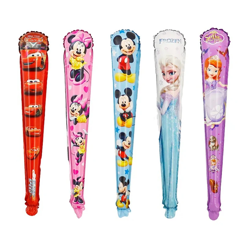 1/5/10pcs/lot Disney Frozen Princess Maddie Mickey Mouse Minnie Balloons Hand Holding Sticks Party Decor Baby Shower Supplie