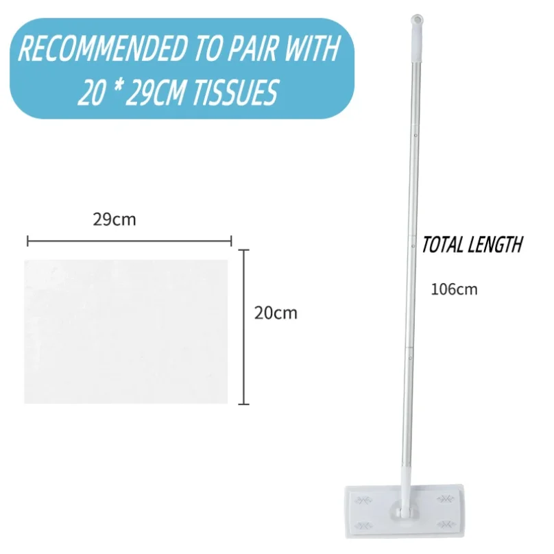 100 قطعة المتاح كهرباء إزالة الغبار ممسحة ورقة المنزل المطبخ الحمام تنظيف الملابس استبدال ممسحة رئيس القماش 100 قطعة Di