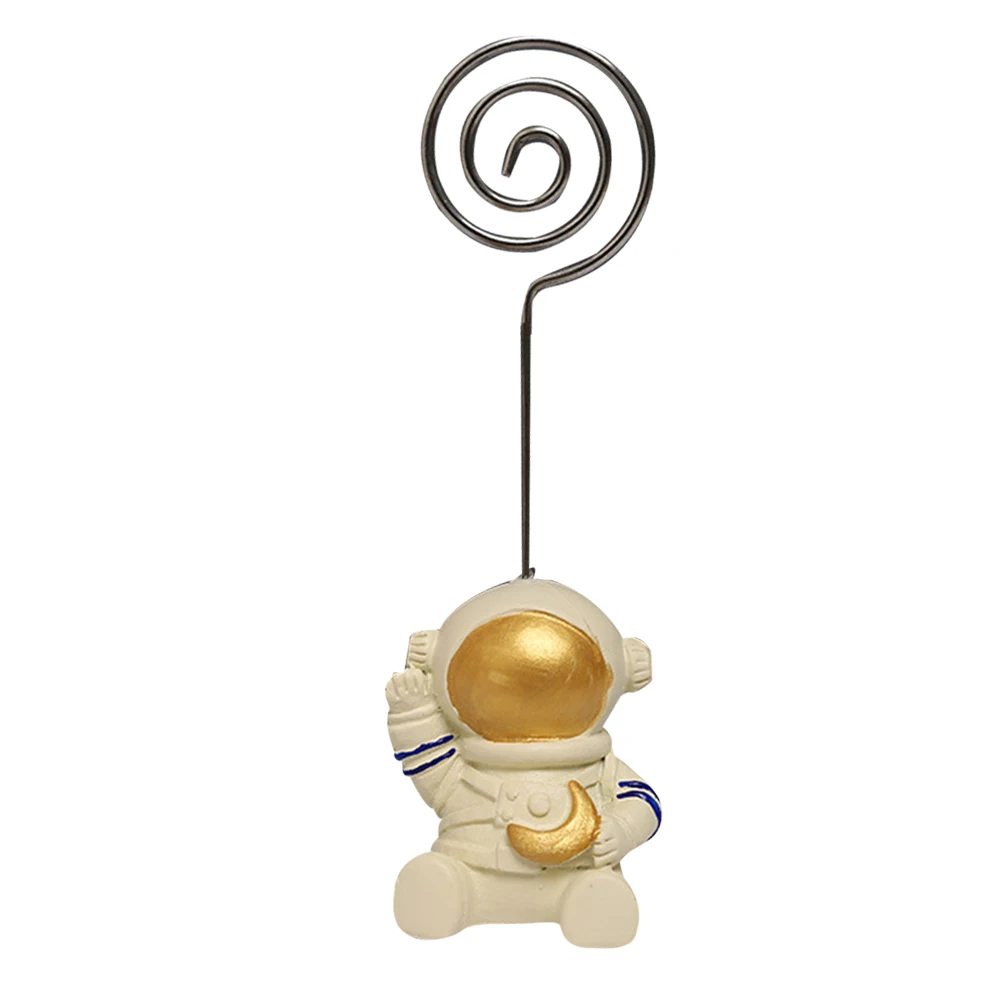 

Creative Astronaut Photo Clip Holder Adorable Memo Stand Name Card Folder For Home Office Party Decorations Golden