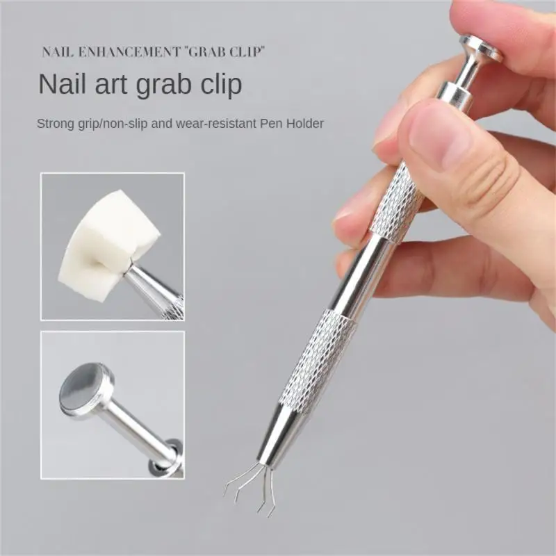Klip mengambil tahan lama praktis untuk Nail Art Grippers populer Stainless Steel empat cabang klip sederhana Stainless Steel