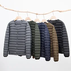 Doudoune légère à col rond pour hommes, col en V variable, chaud, nouveau style, hiver, 2023