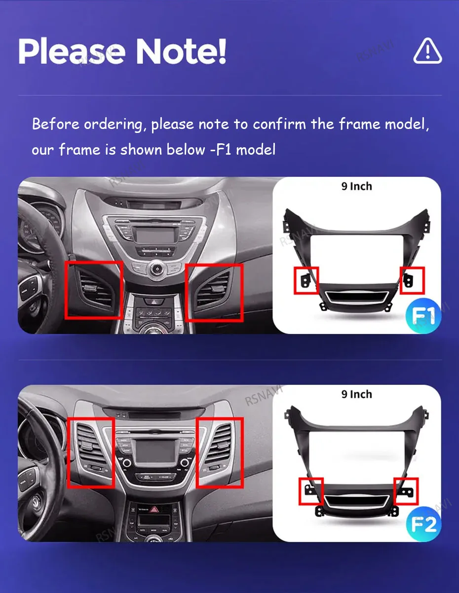 Android 14 Car Radio Carplay Auto GPS Navigation For Hyundai Elantra I35 2011 2012 - 2015 Multimedia Player Video Stereo 2DIN BT