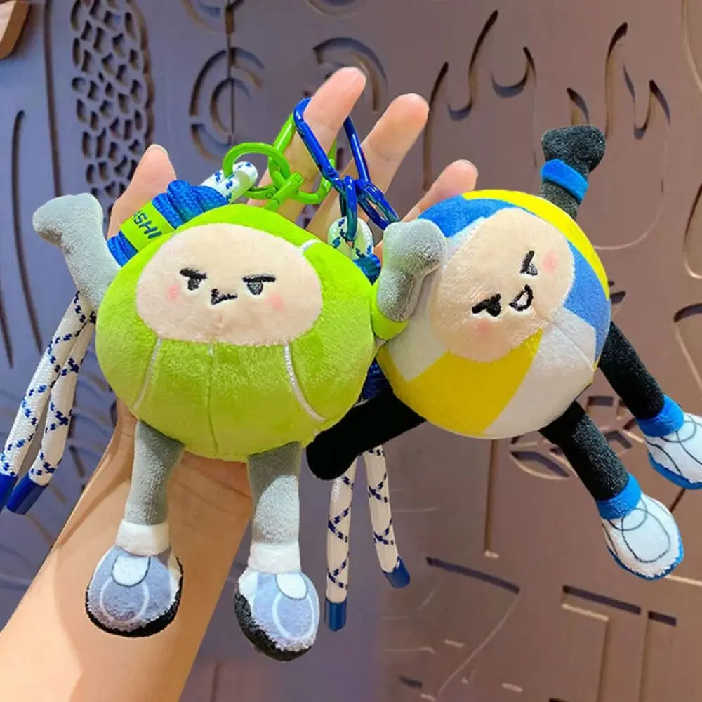 Plush Basketball Plush  Keychain Basketball Baseball Stuffed Volleyball Plush Pendant Cartoon Ins Football Plush Key Ring