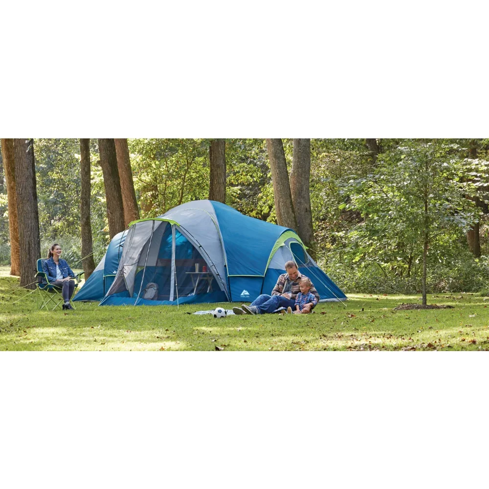 

Ozark Trail 10-Person Family Camping Tent, with 3 Rooms and Screen Porch