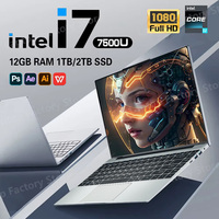 14.1 inch 1080P Laptop Computer PC intel Core i7 7500U Laptops 12GB DDR4 1TB 2TB SSD Portable i7 Laptop Notebook Windows 11 Pro