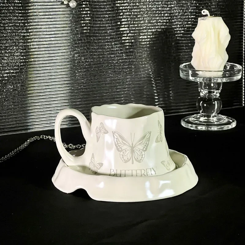 Nordic Light Luxury Appearance Pearl White Coffee Mug Exquisite Home Breakfast Cup For Housewarming Gift Porcelain Drinkware