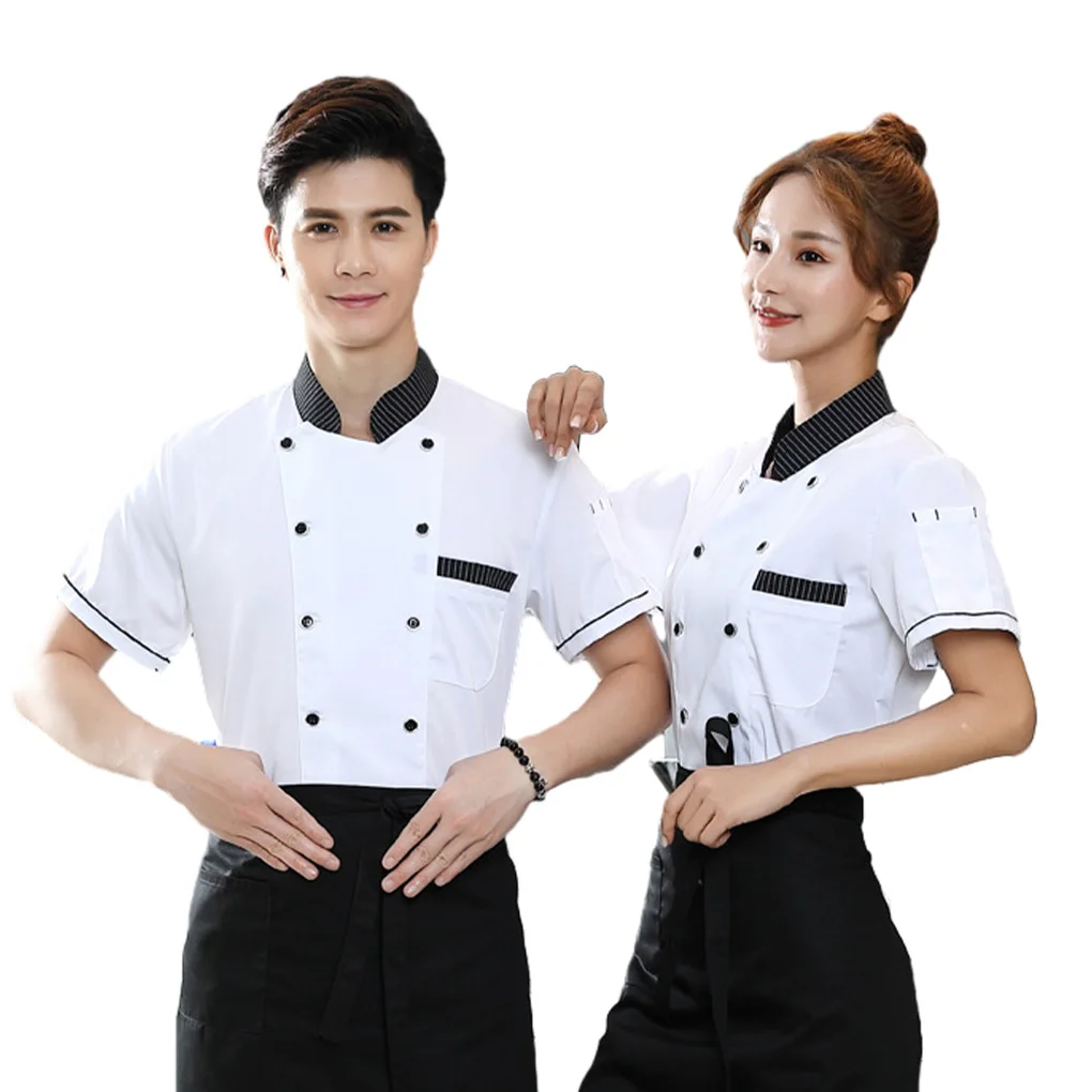 Chef Uniforms Chef Coat Breathable Working Restaurant Cooking Clothes