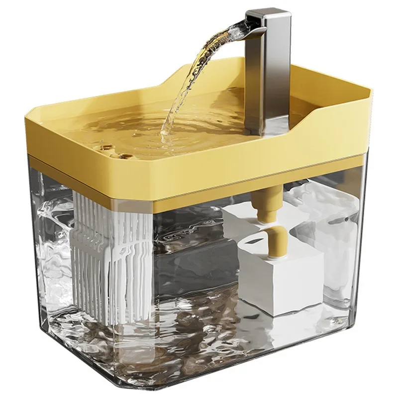 High end transparent cat water dispenser, plug-in automatic wired water dispenser, pet water dispe,circulating flow water basin image 5