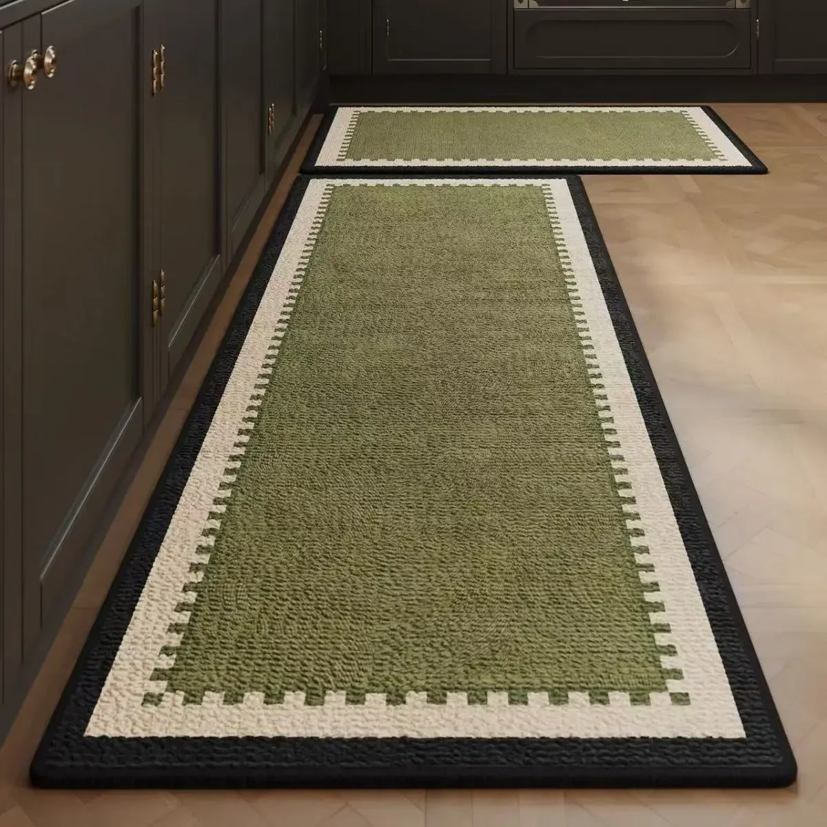 French Kitchen Bathroom Floor Mat Absorbent and Oil Absorbing Mat Universal Long Carpet Washable Carpet Easy To Maintain Cushion