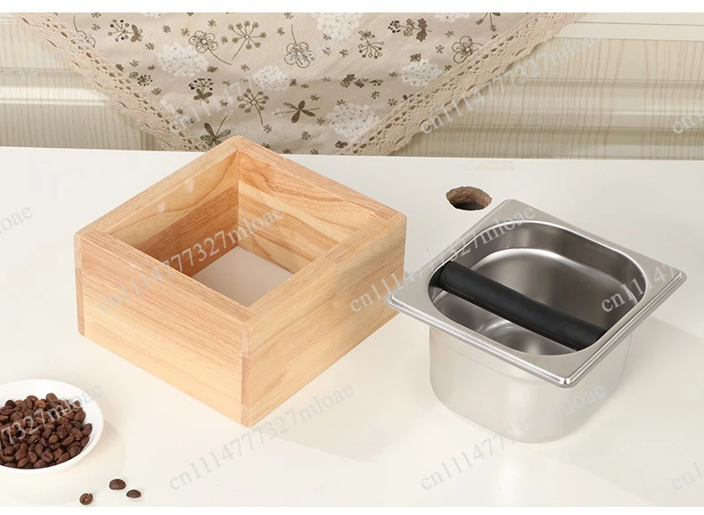 Square semi-automatic coffee machine slag bucket,  bucket, stainless steel coffee powder  bucket,