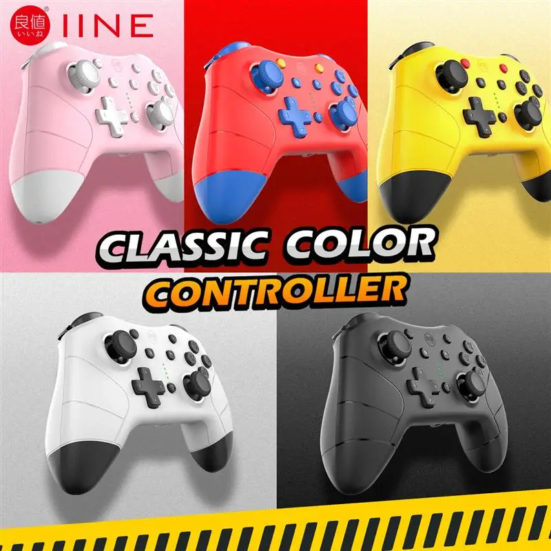 Top IINE Gen4 Wake Up Headset Jack Pro Controller Support NFC Steam Macro Programming Update Vision Compatible Nintendo Switch