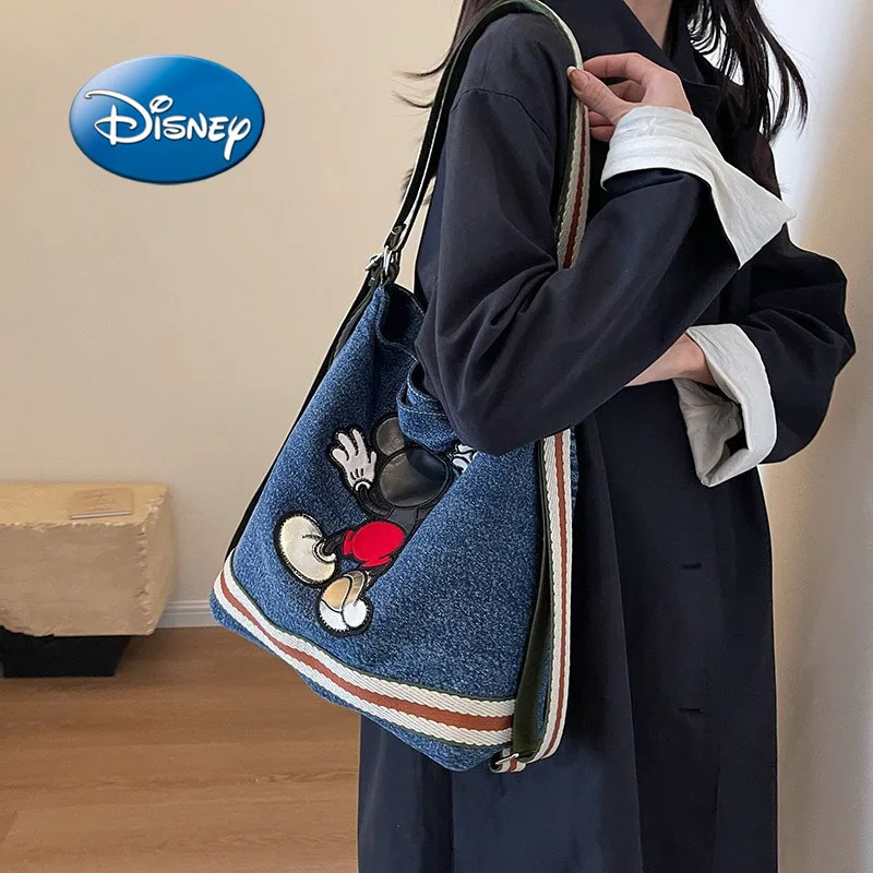 Disney Mickey\'s New Fashionable and Versatile Women\'s Shoulder Bag Large Capacity Multifunctional Commuter Handbag