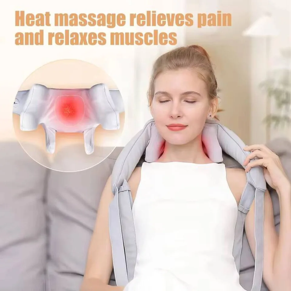

New Portable Mini Relaxer Dredge Kneading Smart Electric Wrap Heated Trapezius Muscle Neck Multifunctional Shiatsu Massage Shawl