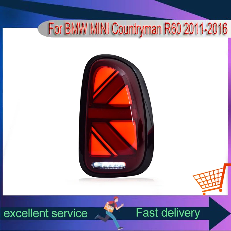 2 قطعة مصابيح لسيارات BMW MINI كونتري مان 2011-2016 R60 الذيل ضوء DRL مصباح مكبح تعديل LED الضوء الخلفي التوصيل والتشغيل اكسسوارات السيارات