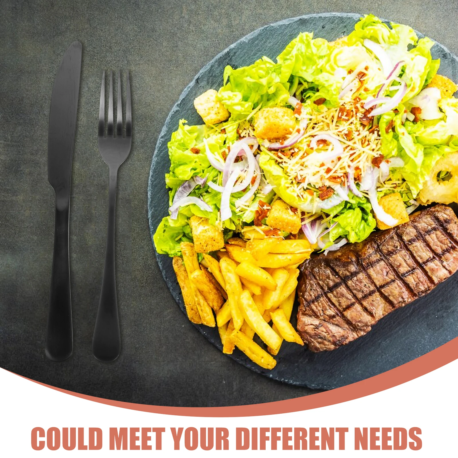 

1Set Stainless Steel Travel Cutlery Set Spoon Fork Knife Portable Lightweight Reusable Flatware for Outdoor Office Travel