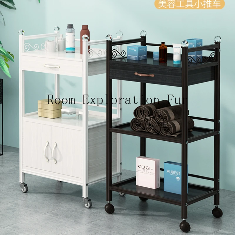 Hairdresser Tool Beauty Salon Trolley Rolling Cosmetic Spa Tattoo Salon Trolley Tea Lash Wozek Narzedziowy Salon Furniture WKST